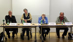 Am Podium: Kurt Senekovic, Tamara Gödl, Mineke Hardeman und August Schmölzer (v. l.)  © Foto Landespressedienst; bei Quellenangabe honorarfrei