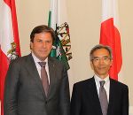 Landeshauptmann Voves empfing heute den Botschafter Japans, S.E. Shigeo Iwatani.