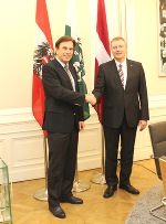 Landeshauptmann Franz Voves begrüßte Botschafter Edgars Skuja zu dessen Antrittsbesuch in der Steiermark