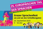 Flyer für das Grazer Sprachenfest 2025