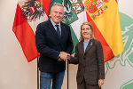 Landeshauptmann Mario Kunasek begrüßte die Botschafterin Spaniens, I.E. Aurora Mejia, in der Grazer Burg.