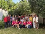 Gruppenfoto im Garten des Steiermark-Büros