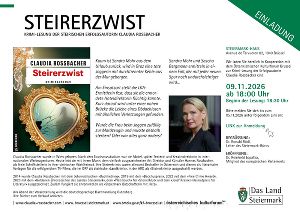 Einladung zur Lesung von Claudia Rossbacher.