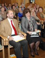 Der Journalist Stefan Baier mit der Grazer Gemeinderätin Sissi Potzinger bei der Veranstaltung bei Hera.