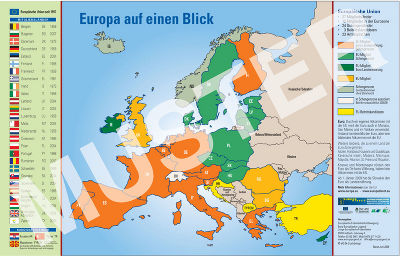 Landkarte "Europa auf einen Blick"