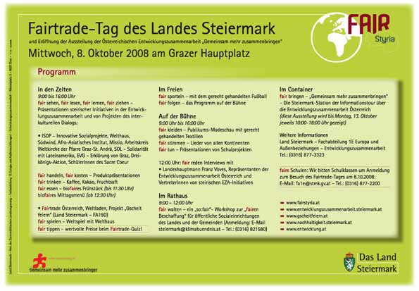 Programm des Fairtrade-Tages (zum Download)