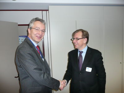 Treffen des steirischen Landesrates Dr. Christian Buchmann mit dem Direktor der DG Haushalt, Stefan Lehner