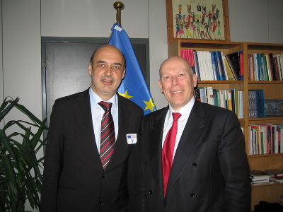 Treffen zwischen Landesrat Ing. Manfred Wegscheider und Jos Delbeke, stellvertretender Generaldirektor der DG Umwelt