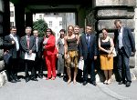 Bevor die gesamte Delegation mit Fachleuten aus der Wirtschaft zum Gruppfoto in der Grazer Burg posierten.