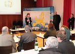 Dr.in Heidi Zikulnig (EuropeDirect Stmk), EU-Förder-Experte Dr. Georg Müllner und Mag. Michael Slama (Steirischer Städte- und Gemeindebund) begrüßten die Teilnehmer am Workshop.