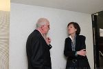 Peter Wolf im Small Talk mit Heidi Zikulnig, EuropeDirect-Chefin in der Steiermark