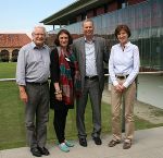 Referent Joop Vianen (Tilburg University, Niederlande), Roberta Maierhofer (Karl-Franzens-Universität Graz), Referent Horst Pirker und Heidi Zikulnig (EuropeDirect Steiermark) (v.l.)