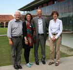 Referent Joop Vianen (Tilburg University, Niederlande), Roberta Maierhofer (Karl-Franzens-Universität Graz), Referent Horst Pirker und Heidi Zikulnig (EuropeDirect Steiermark) (v.l.) ©      