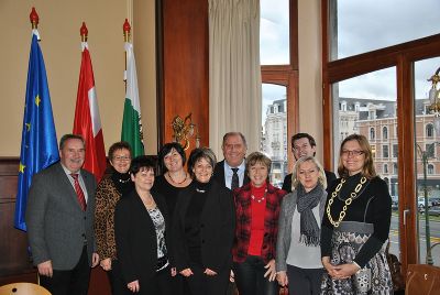 Gutes Timing: Die SPÖ Bruck an der Mur nützte den offiziellen Brüssel-Besuch von Vize-LH Siegfried Schrittwieser, um ihn in seiner Rolle als Bezirks-Chef im Steiermark-Büro zu treffen.