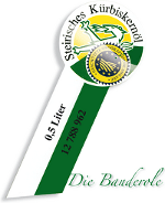 Steirische Kürbiskernöl erkennt man an der Banderole mit dem EU-Zeichen. Steirische Kürbiskernöl erkennt man an der Banderole mit dem EU-Zeichen.