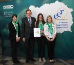 v.l.: Katharina Dramac, Landesrat Christian Buchmann, Ivana Puskaric, Viviana Federer. © Land Steiermark