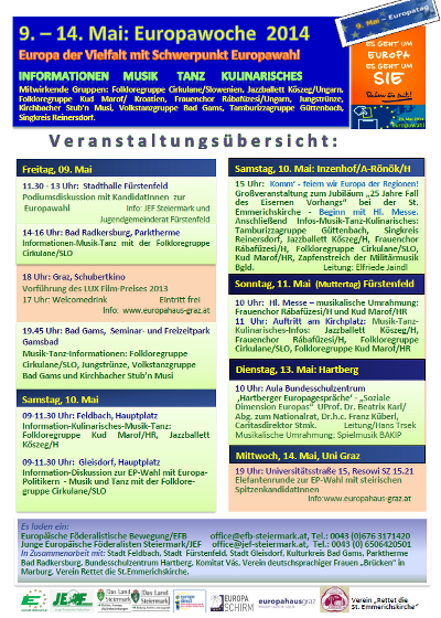 Programm zur Europawoche