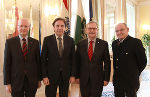 OLG-Präsident Scaria, LH Voves, LT-Präsident Majcen und Konsul Scheidbach, v.l. © steiermark.at/Leiß, bei Quellenangabe honorarfrei