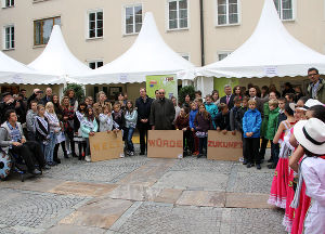 Eröffnung des FairStyria-Tages 2015 mit Europalandesrat Christian Buchmann im Grazer Joanneumsviertelhof