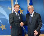 Sloweniens Ministerpräsident Miro Cerar und EU-Kommissionspräsident Jean-Claude Juncker