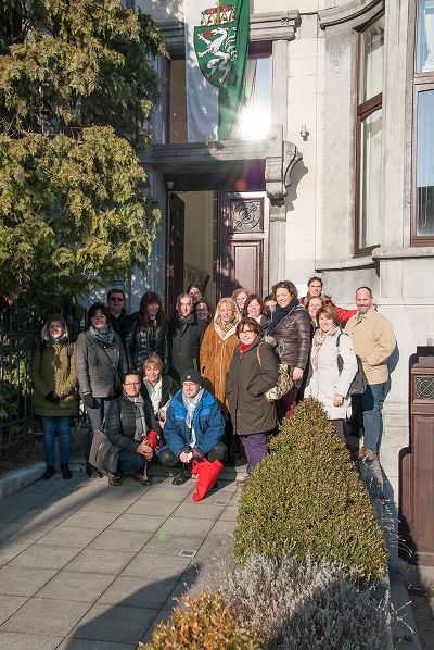 Cornelia Schweiner mit der Delegation