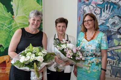 Irmfried Schwimann, Kristalina Georgieva und Claudia Suppan