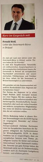 Zeitungsartikel über das Gespräch © Steiermark-Büro