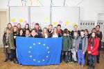 Die Mehrheit der Schülerinnen und Schüler aus Leutschach fühlt sich als "Europäer" © europe direct steiermark Die Mehrheit der Schülerinnen und Schüler aus Leutschach fühlt sich als "Europäer"