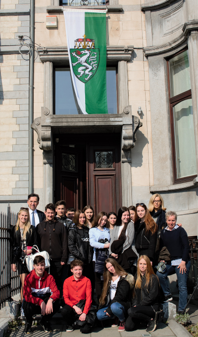 Schülergruppe HAK Judenburg im Steiermark-Büro Brüssel
