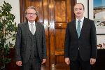 LR Christopher Drexler empfing auch den Botschafter der Republik Kosovo, Lulzim Pllana (r.). LR Christopher Drexler empfing auch den Botschafter der Republik Kosovo, Lulzim Pllana (r.).