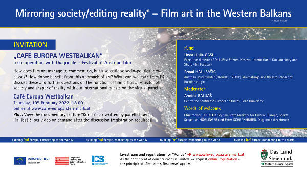 Café Europa Westbalkan: "Mirroring society/editing reality* - film art in the Western Balkans" ©      