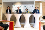 Patrick Schnabl, LR Christopher Drexler, Heidrun Primas und Werner Schrempf bei der Pressekonferenz im Mitsprechzimmer im Volkskundemuseum (v.l.)