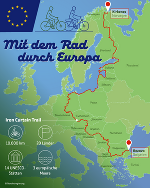 Einladung für den "Mit dem Rad durch Europa"-Vortrag