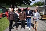 Landesfeuerwehrkommandant-Stv. Christian Leitgeb, LH-Stv. Manuela Khom, Johann Ritzinger, LH Mario Kunasek, Marco Triller (v.l.)